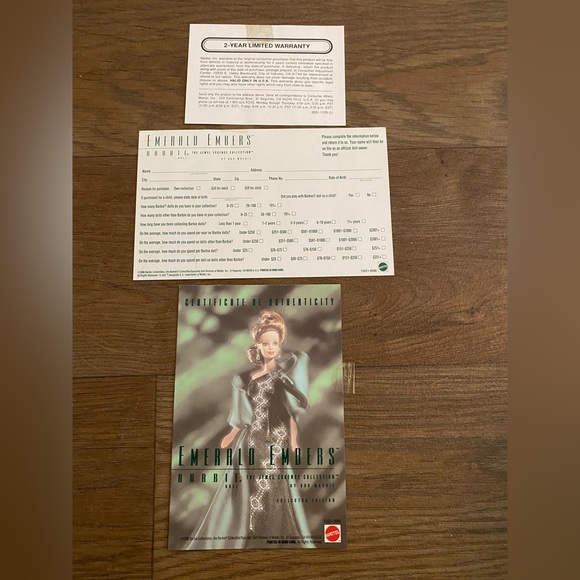 Emerald Embers Barbie by Bob Mackie 1997 NRFB - Picture 4 of 5